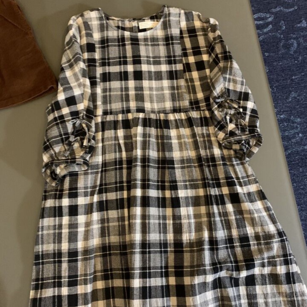 Zara Girls Smock Dress Puff Sleeves with Bows Full Skirted NWOT sz 11/12